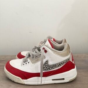 Nike Air Jordan 3 Retro Tinker Air Max 1 2019 Size 8 CJ0939-100 White Red Gray